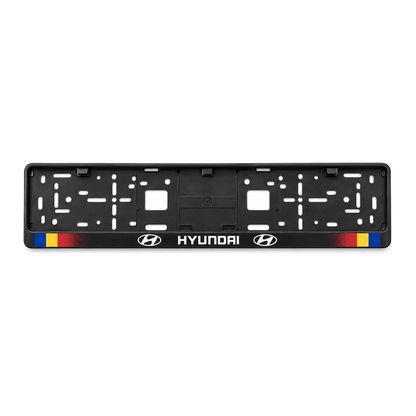 Set 2 bucati, suport numar inmatriculare personalizat Hyundai, HLX-1
