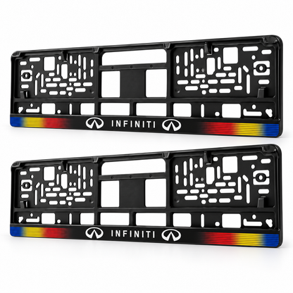 Set 2 bucati, suport numar inmatriculare personalizat Infiniti, HLX-1