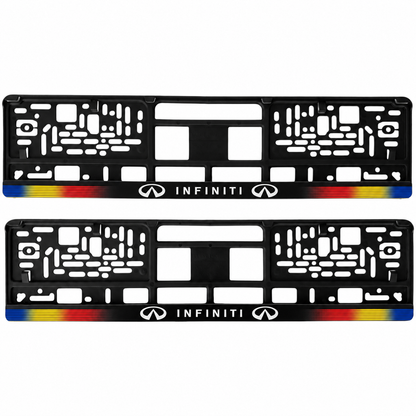 Set 2 bucati, suport numar inmatriculare personalizat Infiniti, HLX-1