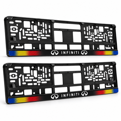 Set 2 bucati, suport numar inmatriculare personalizat Infiniti, HLX-1
