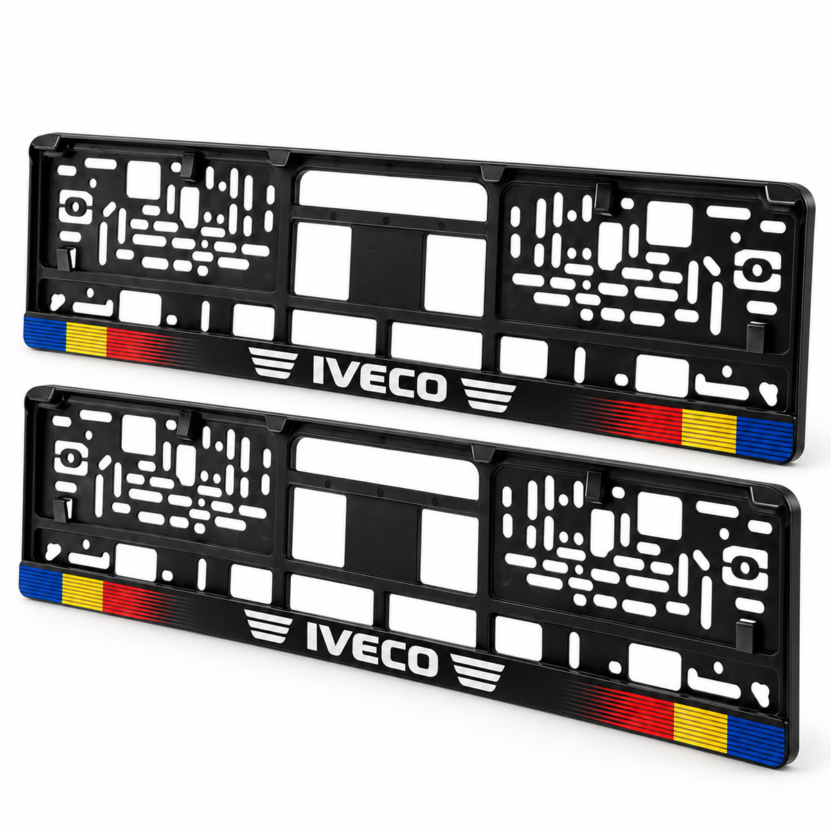 Set 2 bucati, suport numar inmatriculare personalizat Iveco, HLX-1