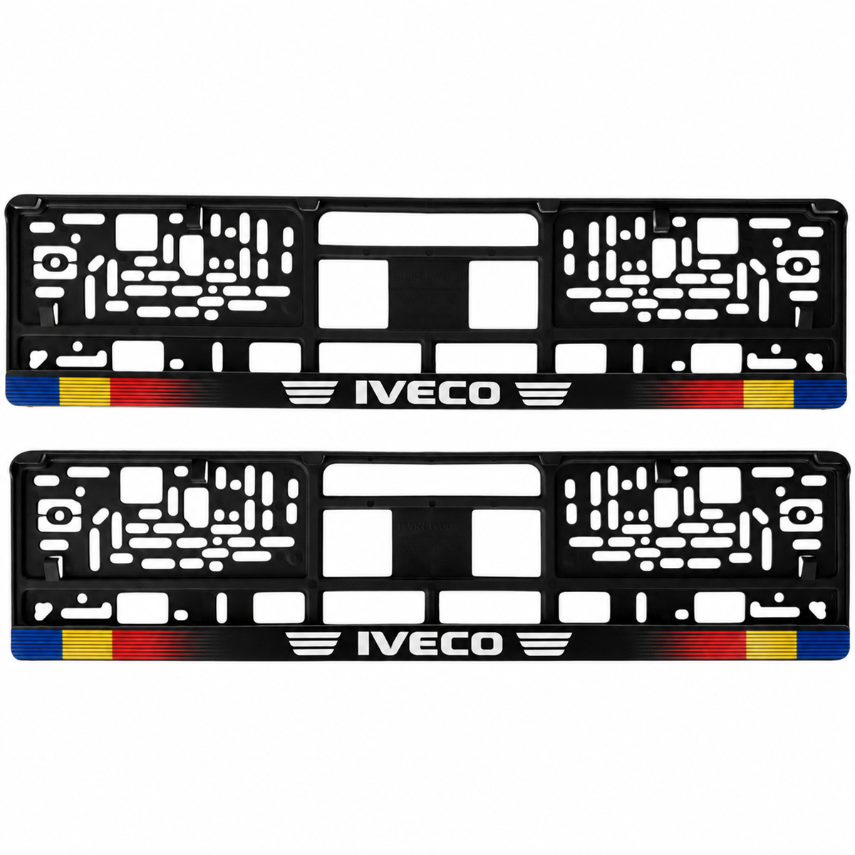 Set 2 bucati, suport numar inmatriculare personalizat Iveco, HLX-1