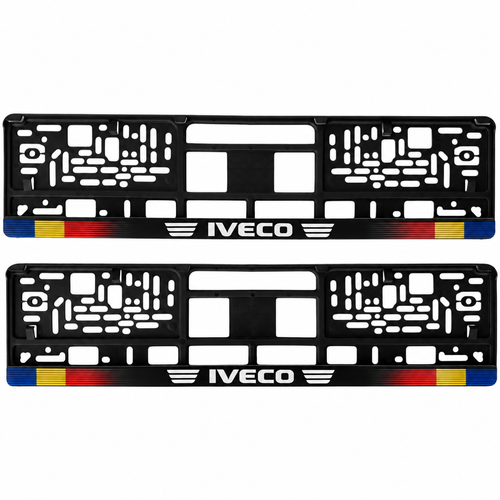 Set 2 bucati, suport numar inmatriculare personalizat Iveco, HLX-1