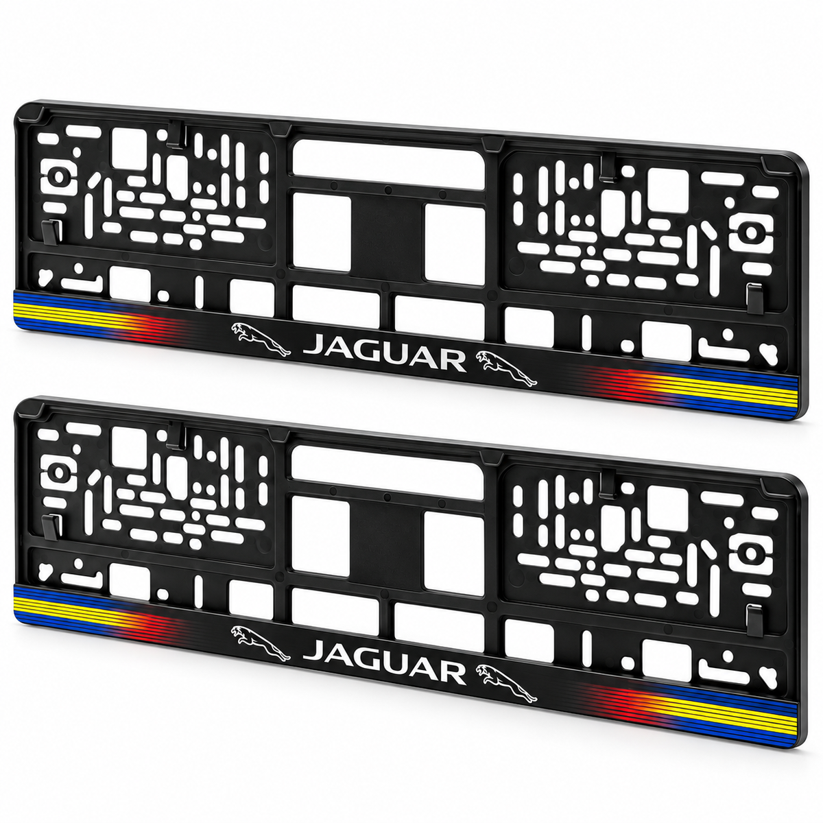 Set 2 bucati, suport numar inmatriculare personalizat Jaguar, HLX-1