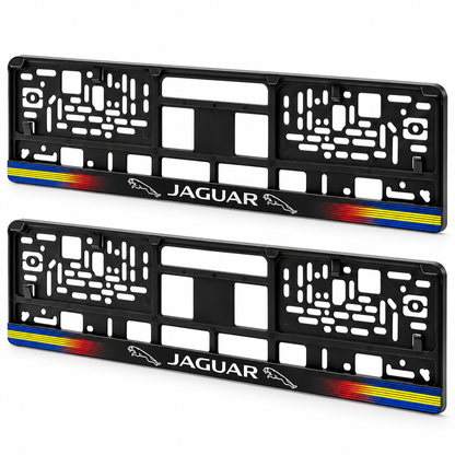 Set 2 bucati, suport numar inmatriculare personalizat Jaguar, HLX-1