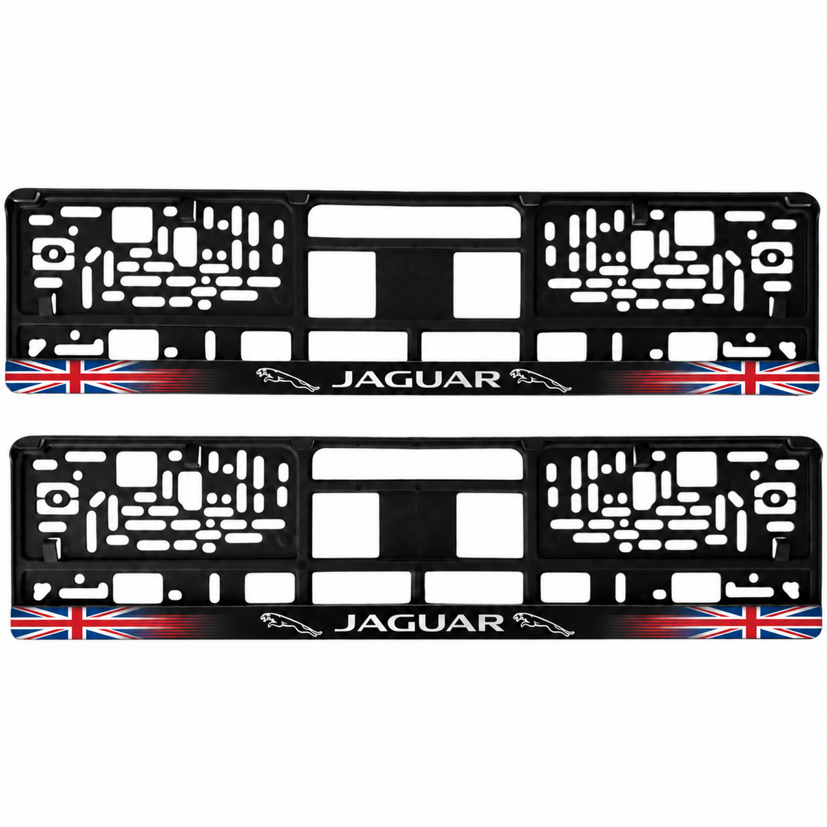 Set 2 bucati, suport numar inmatriculare personalizat Jaguar, HLX-1