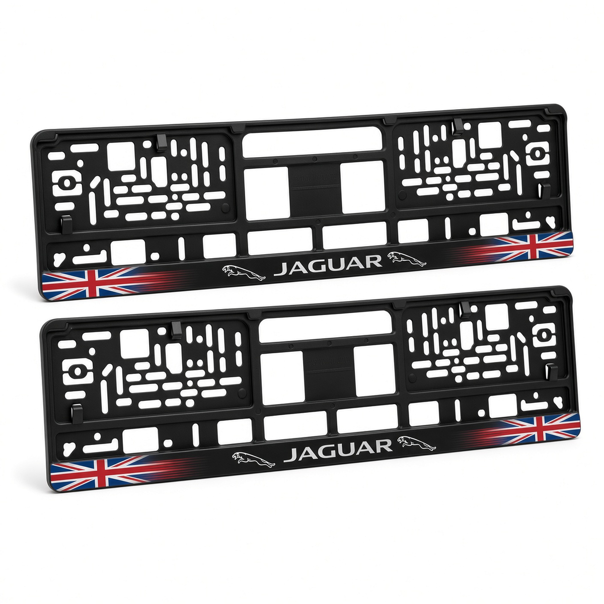 Set 2 bucati, suport numar inmatriculare personalizat Jaguar, HLX-1