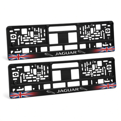 Set 2 bucati, suport numar inmatriculare personalizat Jaguar, HLX-1