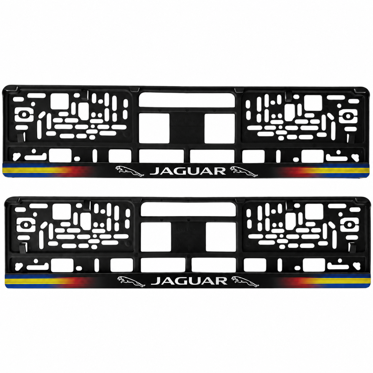 Set 2 bucati, suport numar inmatriculare personalizat Jaguar, HLX-1