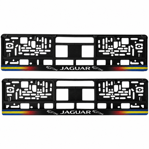 Set 2 bucati, suport numar inmatriculare personalizat Jaguar, HLX-1