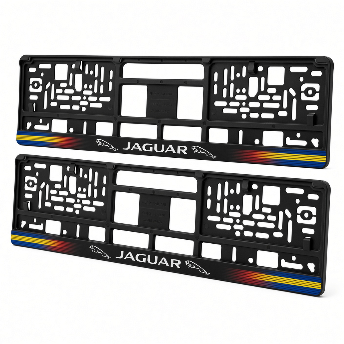 Set 2 bucati, suport numar inmatriculare personalizat Jaguar, HLX-1
