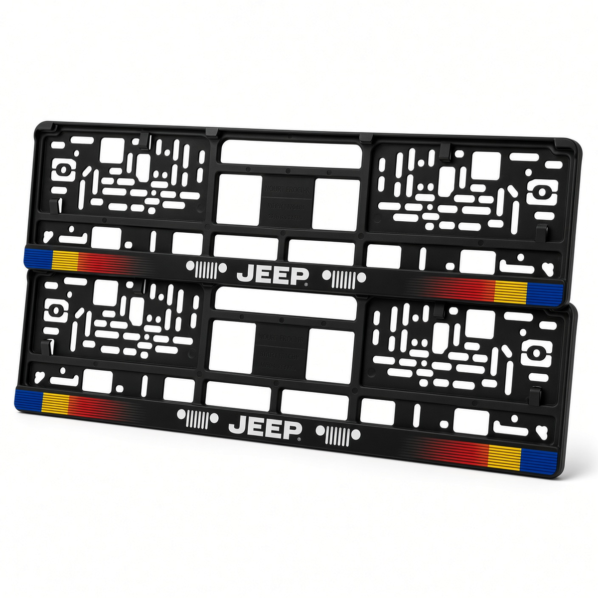 Set 2 bucati, suport numar inmatriculare personalizat Jeep, HLX-1