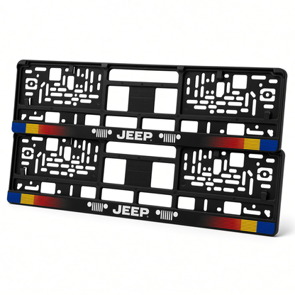 Set 2 bucati, suport numar inmatriculare personalizat Jeep, HLX-1