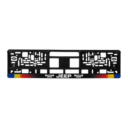 Set 2 bucati, suport numar inmatriculare personalizat Jeep, HLX-1
