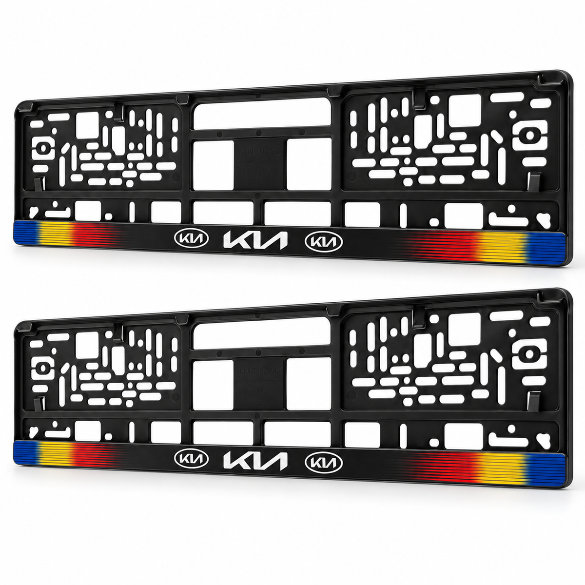 Set 2 bucati, suport numar inmatriculare personalizat Kia, HLX-1