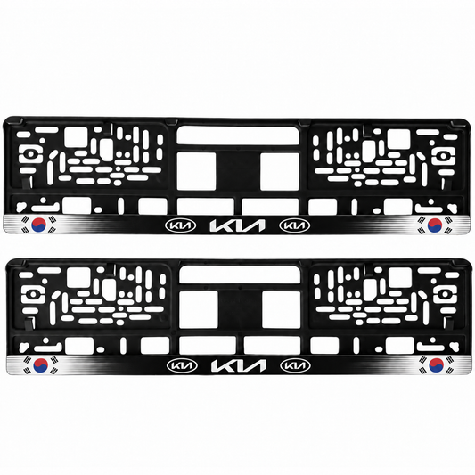 Set 2 bucati, suport numar inmatriculare personalizat Kia, HLX-1