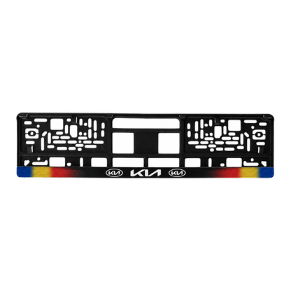 Set 2 bucati, suport numar inmatriculare personalizat Kia, HLX-1
