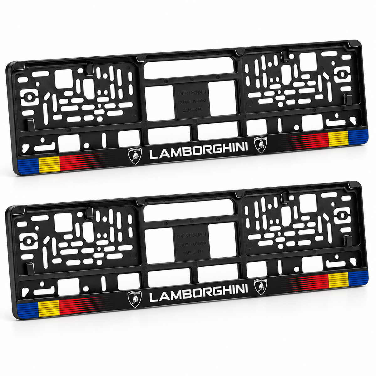 Set 2 bucati, suport numar inmatriculare personalizat Lamborghini, HLX-1