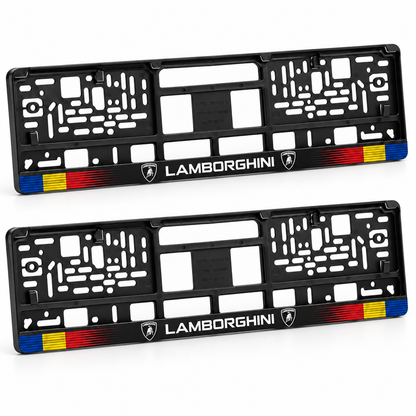 Set 2 bucati, suport numar inmatriculare personalizat Lamborghini, HLX-1