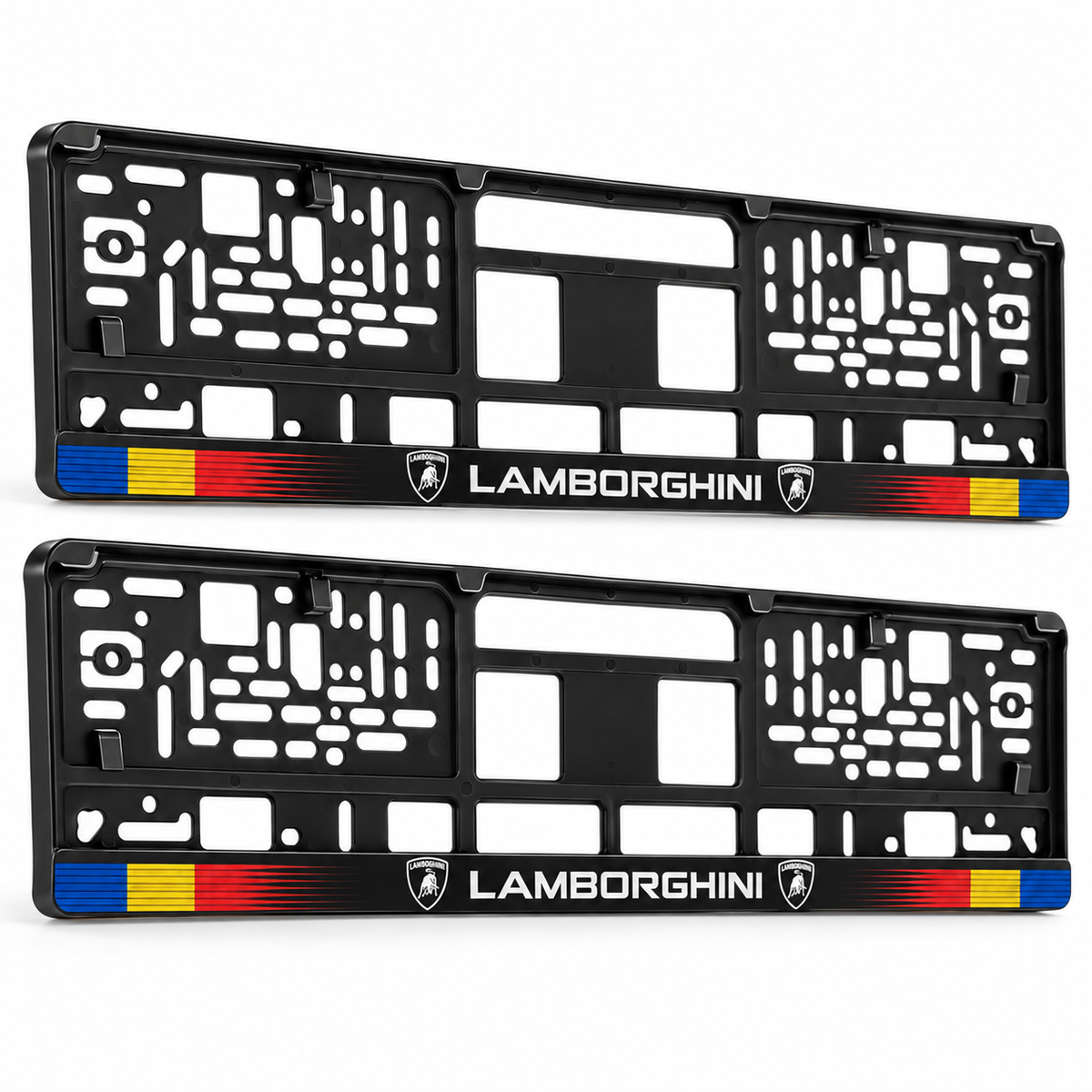 Set 2 bucati, suport numar inmatriculare personalizat Lamborghini, HLX-1