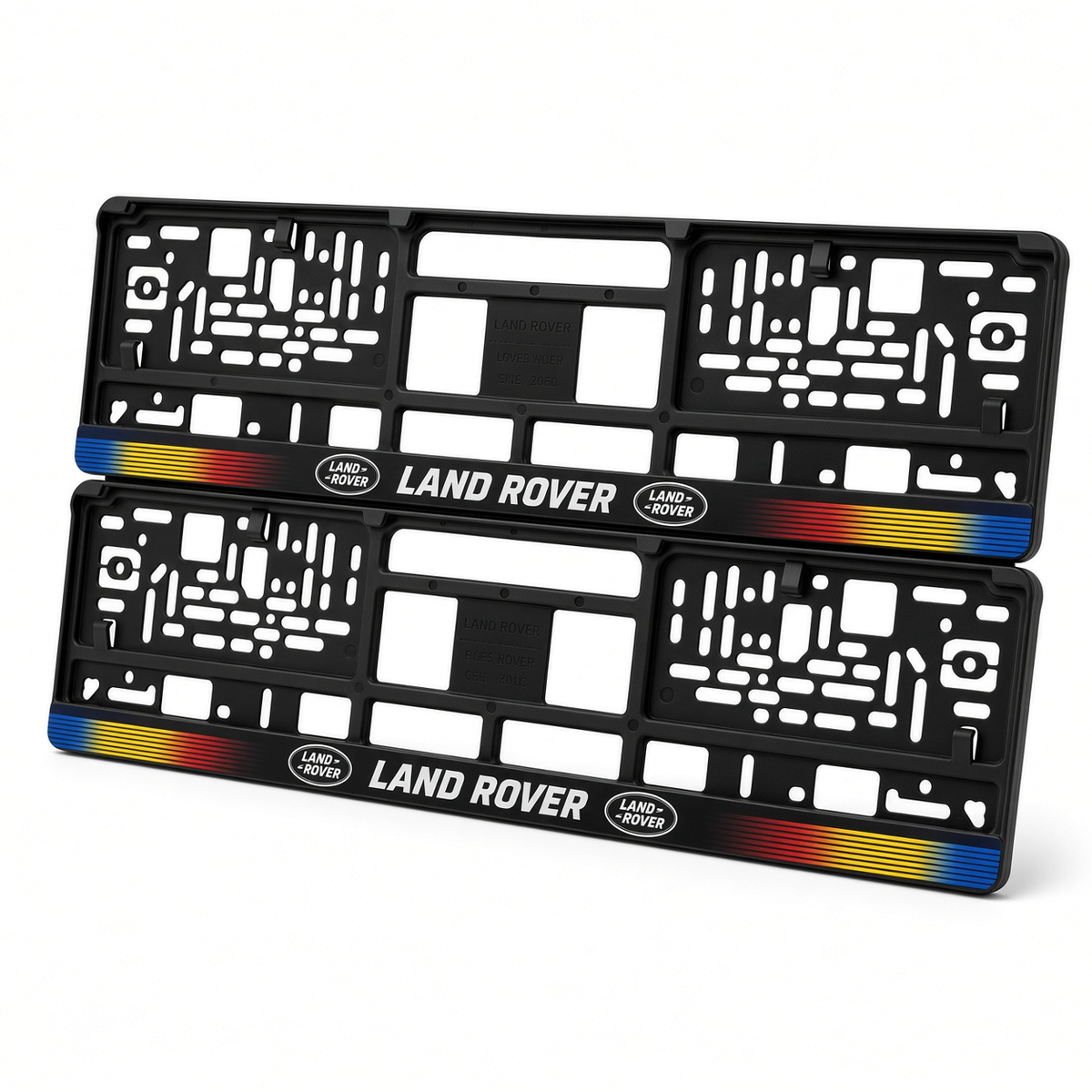 Set 2 bucati, suport numar inmatriculare personalizat Land Rover, HLX-1