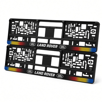 Set 2 bucati, suport numar inmatriculare personalizat Land Rover, HLX-1