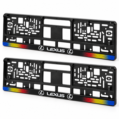 Set 2 bucati, suport numar inmatriculare personalizat Lexus, HLX-1