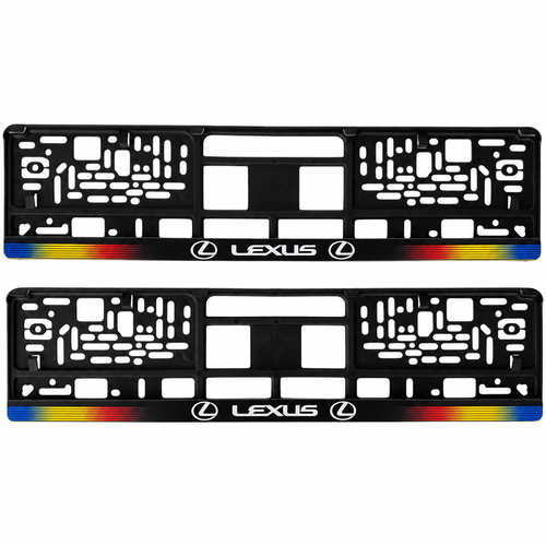 Set 2 bucati, suport numar inmatriculare personalizat Lexus, HLX-1