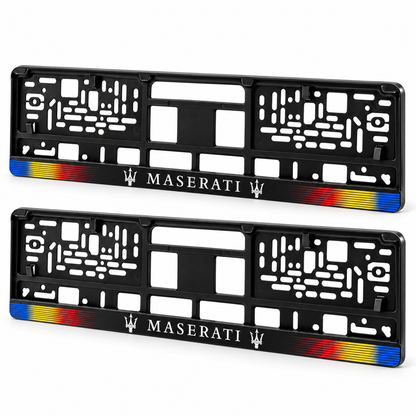 Set 2 bucati, suport numar inmatriculare personalizat Maserati, HLX-1