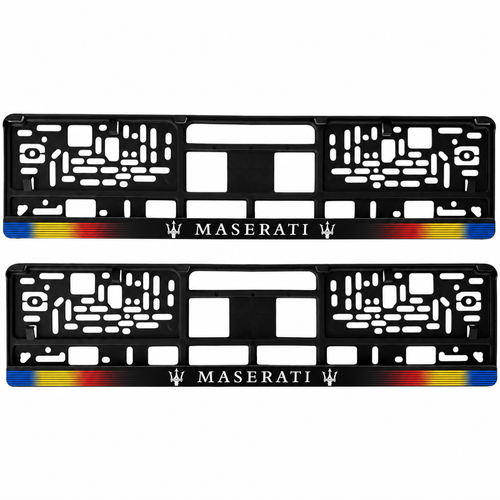 Set 2 bucati, suport numar inmatriculare personalizat Maserati, HLX-1