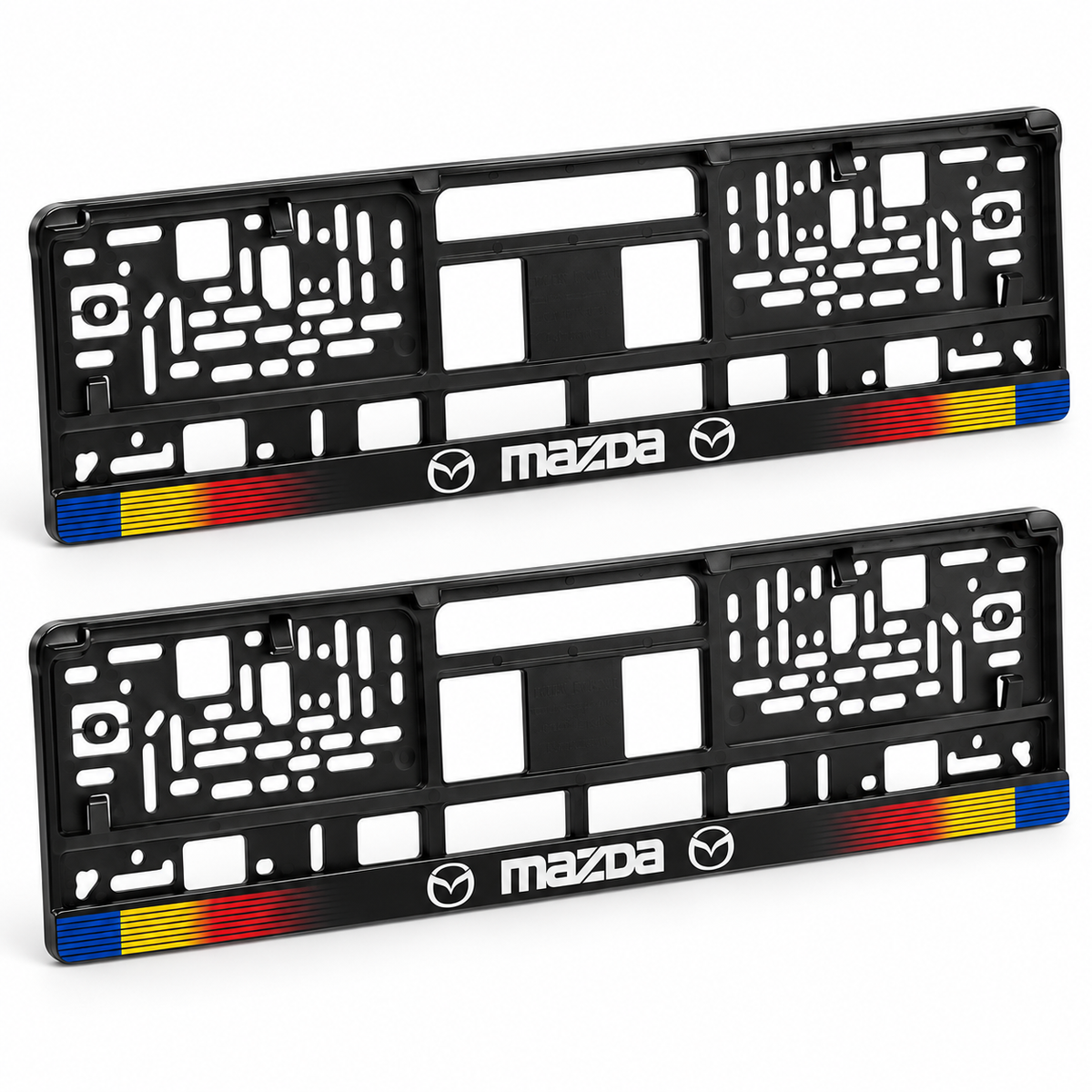 Set 2 bucati, suport numar inmatriculare personalizat Mazda, HLX-1
