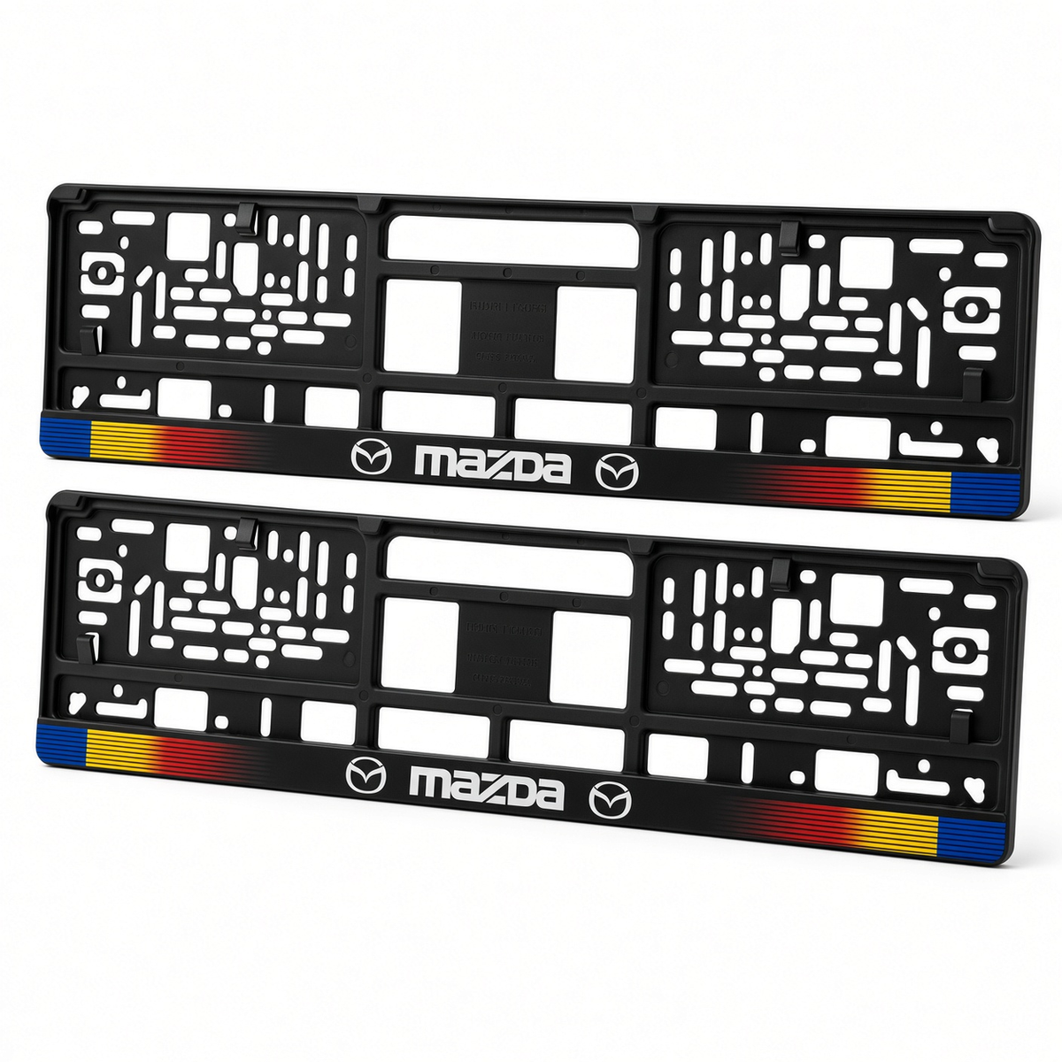 Set 2 bucati, suport numar inmatriculare personalizat Mazda, HLX-1