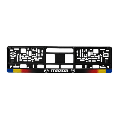 Set 2 bucati, suport numar inmatriculare personalizat Mazda, HLX-1