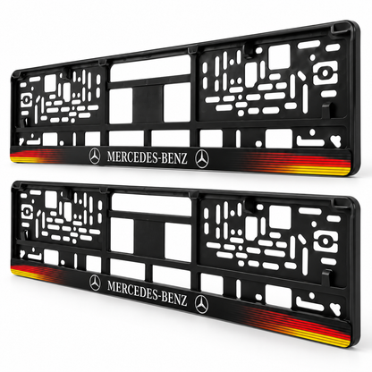 Set 2 bucati, suport numar inmatriculare personalizat Mercedes-Benz, HLX-1