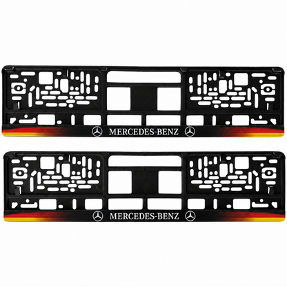 Set 2 bucati, suport numar inmatriculare personalizat Mercedes-Benz, HLX-1
