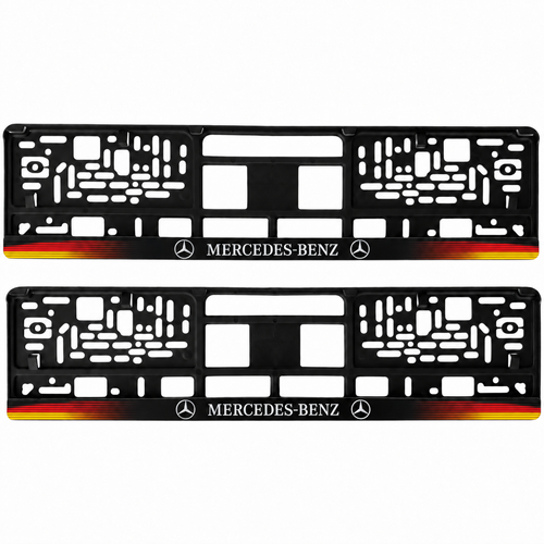 Set 2 bucati, suport numar inmatriculare personalizat Mercedes-Benz, HLX-1