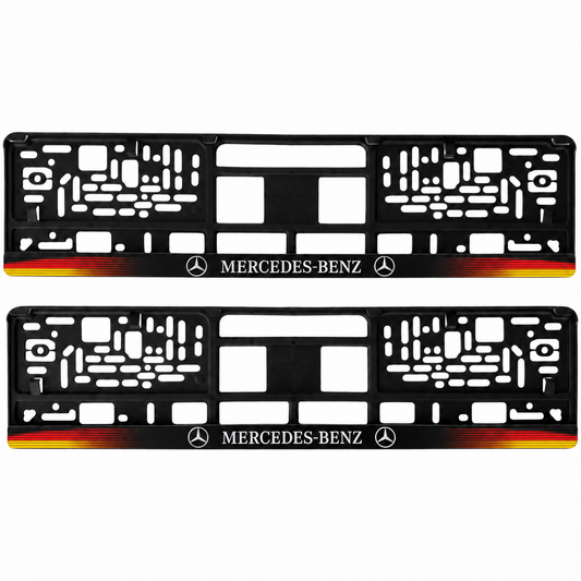 Set 2 bucati, suport numar inmatriculare personalizat Mercedes-Benz, HLX-1