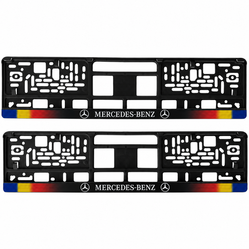Set 2 bucati, suport numar inmatriculare personalizat Mercedes-Benz, HLX-1