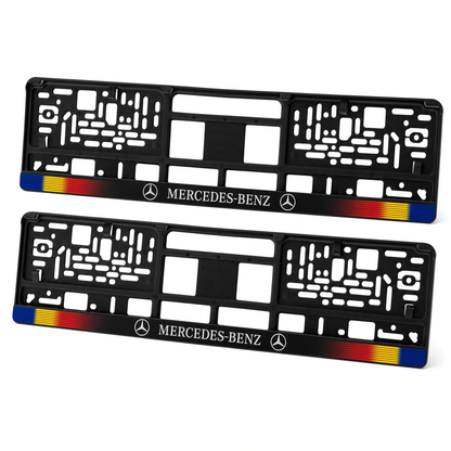 Set 2 bucati, suport numar inmatriculare personalizat Mercedes-Benz, HLX-1
