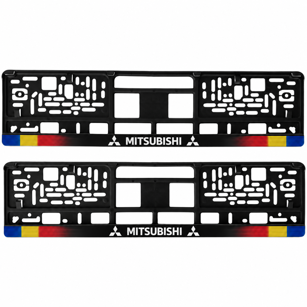 Set 2 bucati, suport numar inmatriculare personalizat Mitsubishi, HLX-1