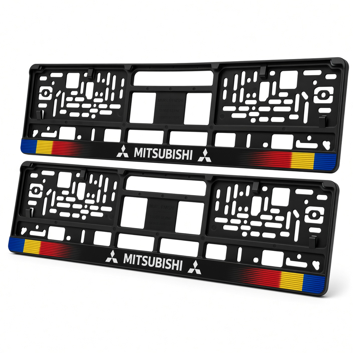 Set 2 bucati, suport numar inmatriculare personalizat Mitsubishi, HLX-1