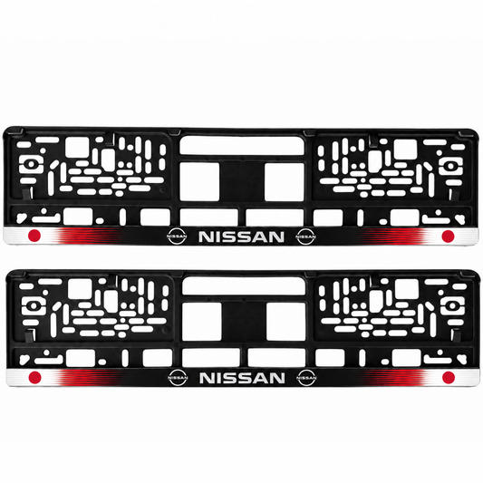 Set 2 bucati, suport numar inmatriculare personalizat Nissan, HLX-1