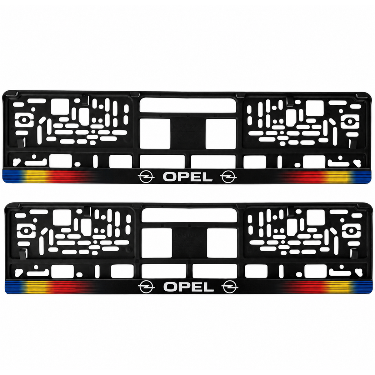Set 2 bucati, suport numar inmatriculare personalizat Opel, HLX-1