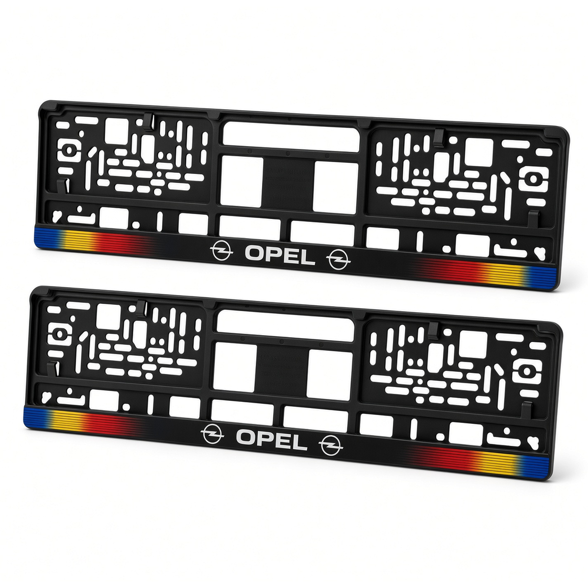 Set 2 bucati, suport numar inmatriculare personalizat Opel, HLX-1