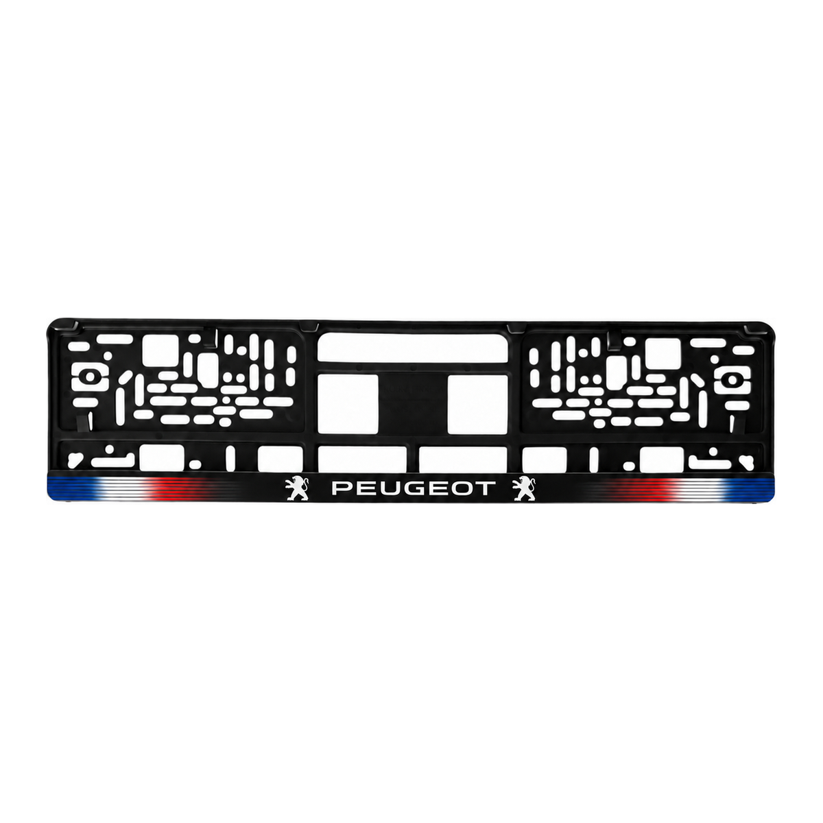 Set 2 bucati, suport numar inmatriculare personalizat Peugeot, HLX-1