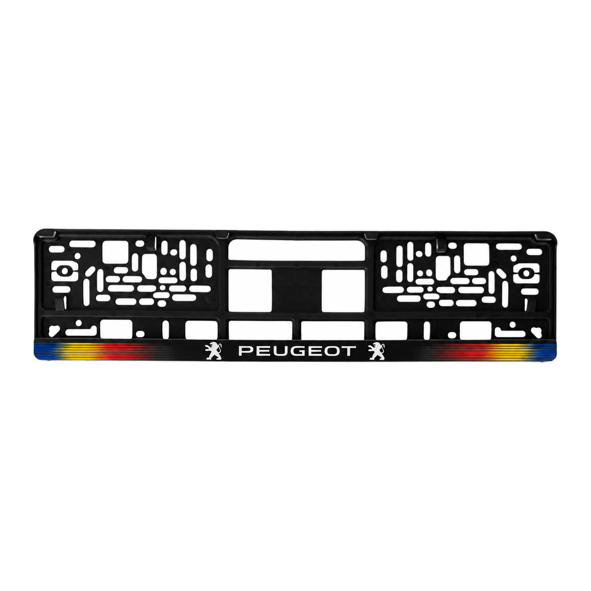 Set 2 bucati, suport numar inmatriculare personalizat Peugeot, HLX-1