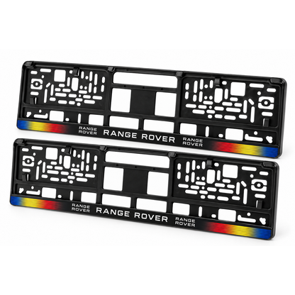 Set 2 bucati, suport numar inmatriculare personalizat Range Rover, HLX-1