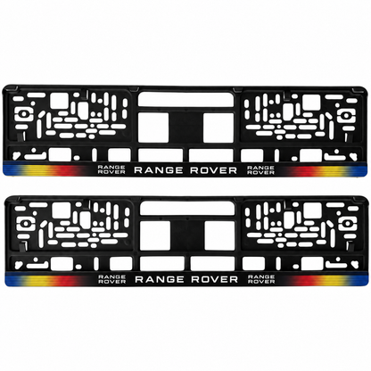 Set 2 bucati, suport numar inmatriculare personalizat Range Rover, HLX-1