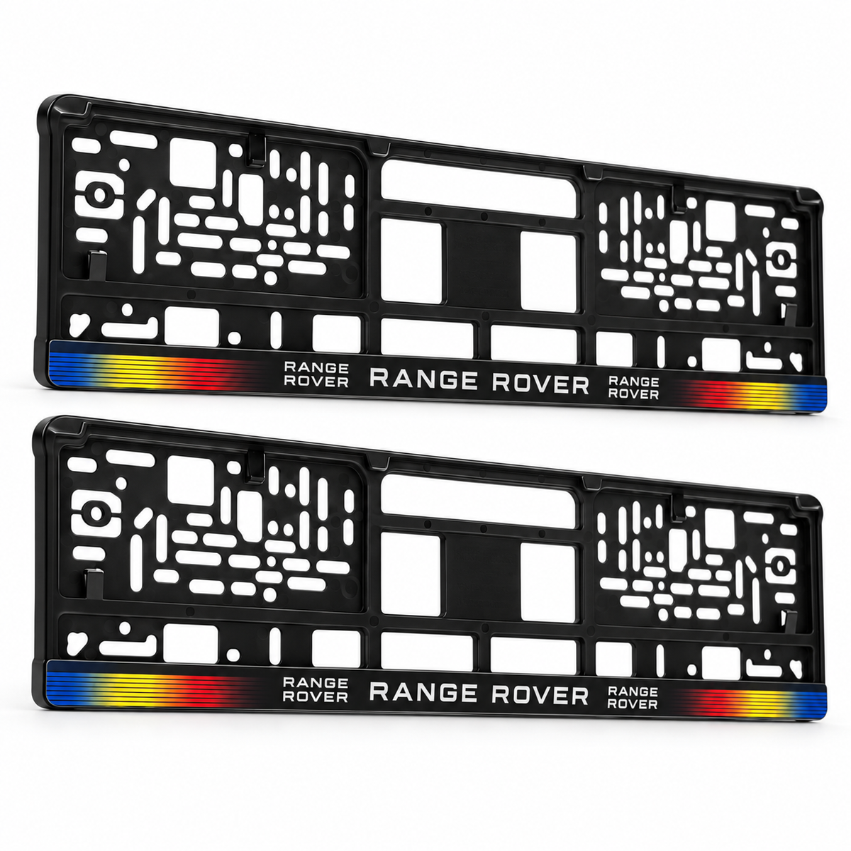 Set 2 bucati, suport numar inmatriculare personalizat Range Rover, HLX-1