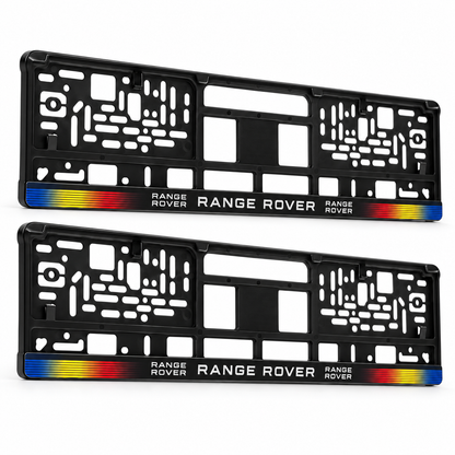 Set 2 bucati, suport numar inmatriculare personalizat Range Rover, HLX-1